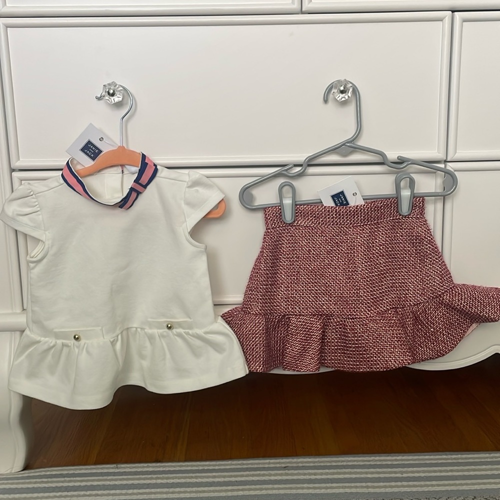 *NWT* Janie and Jack 2pc shirt and skirt 12-18m